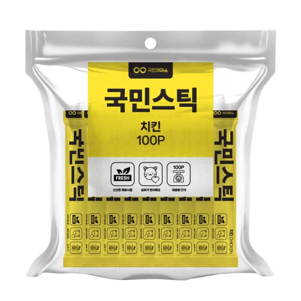 국민커머스 국민스틱 치킨맛 연어맛 참치맛 15g x 100개 고양이간식 - 최저가 16,500원