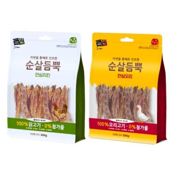 셀러허브샵 순살듬뿍 300g 안심오리 안심치킨 2개