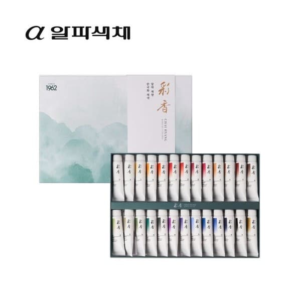 네오아트1 알파 뉴 채향 한국화채색 20ml 26색세트 - 최저가 59,400원