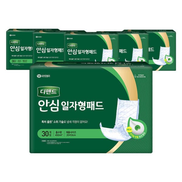 우리-i 디펜드 안심 일자형 패드 30p x6팩