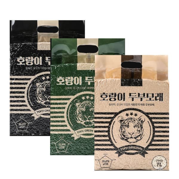 우다다냥이 호랑이 두부모래 7L 6개입 고양이모래