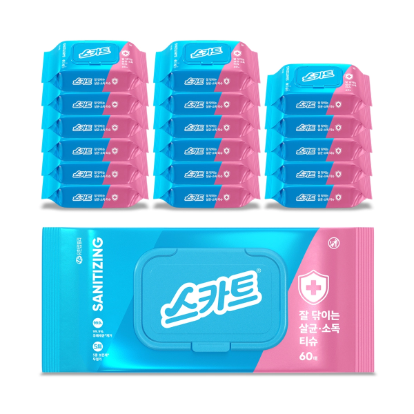 언라이크아더즈 코스트코 스카트 살균소독티슈 60매 x 18팩