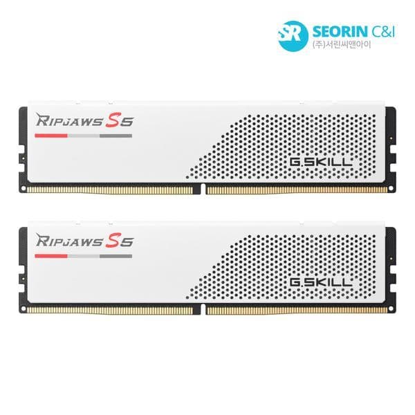 (주)서린씨앤아이 G.SKILL DDR5-5200 CL40 RIPJAWS S5 화이트 32GB(16Gx2)