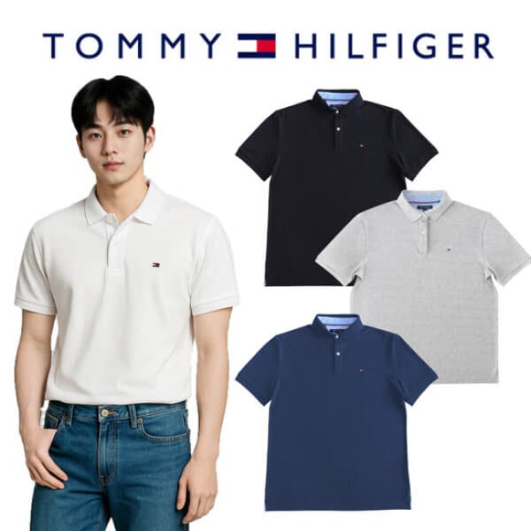GS_SHOP 타미힐피거 남녀공용 스몰로고 반팔 카라 티셔츠 - 최저가 31,260원