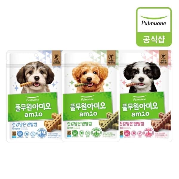신세계라이브쇼핑 풀무원아미오 건강담은간식 덴탈껌 골라담기 100gX6개 오리지널그린레드 - 최저가 24,520원