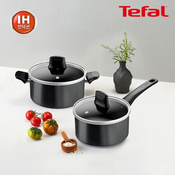 테팔공식스토어 테팔 인덕션 뉴프로스타일 냄비 2종세트 (편수18cm+양수20cm)