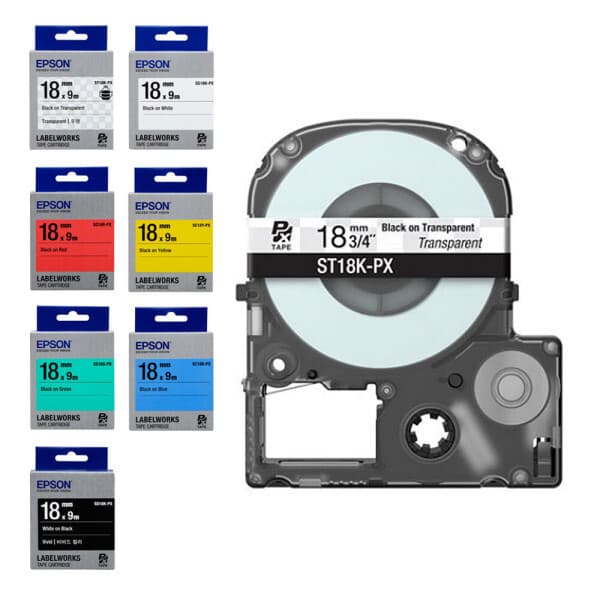문구보고 EPSON 엡손 라벨프린터 라벨테이프 카트리지 18mm×9m