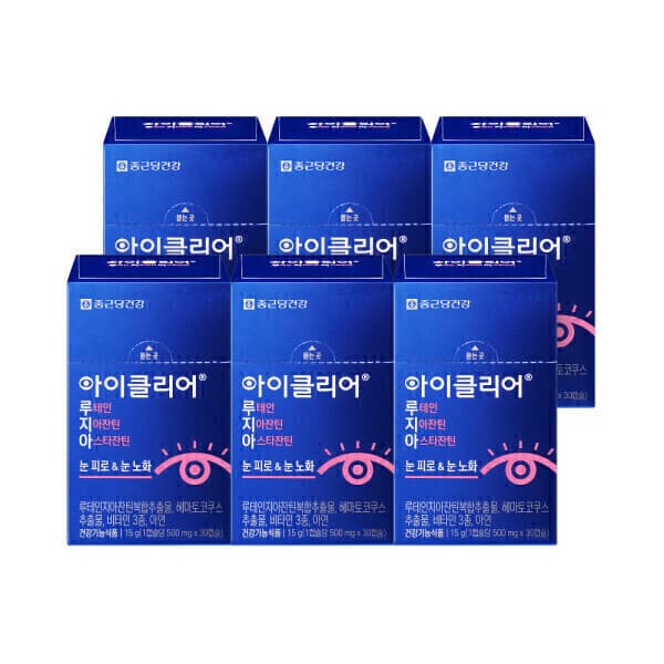 종근당건강스타배송 아이클리어 루테인 지아잔틴 아스타잔틴 6박스(6개월)