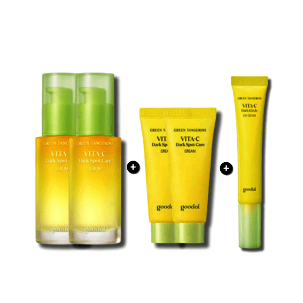 펀파티 구달 청귤 비타C 잡티세럼 세트 세럼 30ml 2개 크림 40ml 2개 아이크림 15ml 1개
