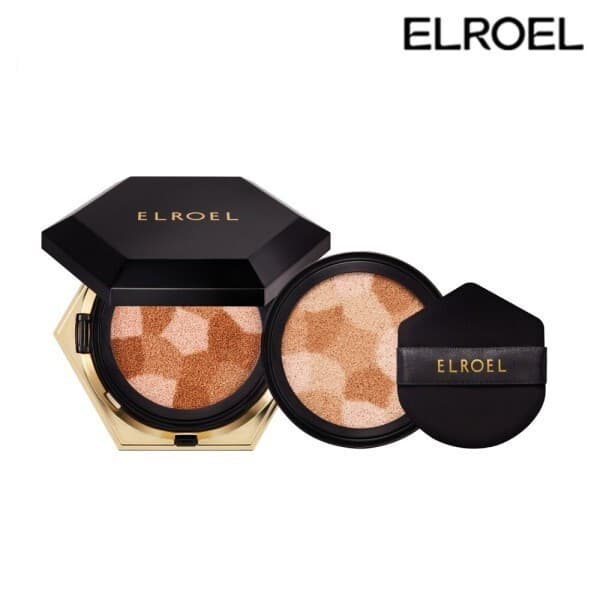ELROEL 엘로엘 블렌딩 쿠션 HD 블랙 12.5g 21호 본품1+리필1 - 최저가 19,900원
