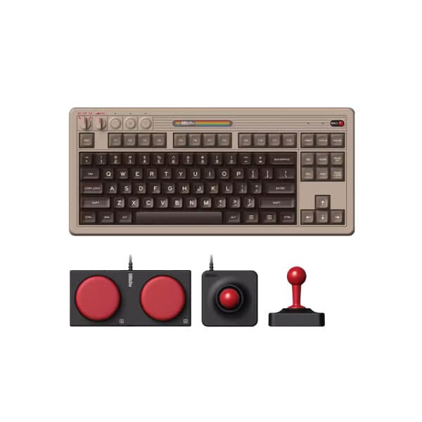 HP플러스 8Bitdo Retro87 C64 무선 기계식 키보드 전키핫스왑 3모드