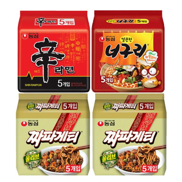 농심-스타배송 신라면 5입 + 너구리 5입 + 짜파게티 10입