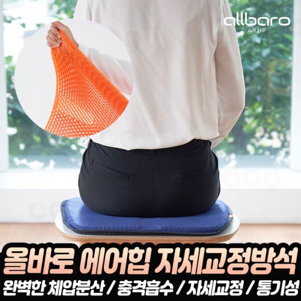 로코스샵 올바로 에어힙 자세교정 실리콘 벌집 방석 1세트