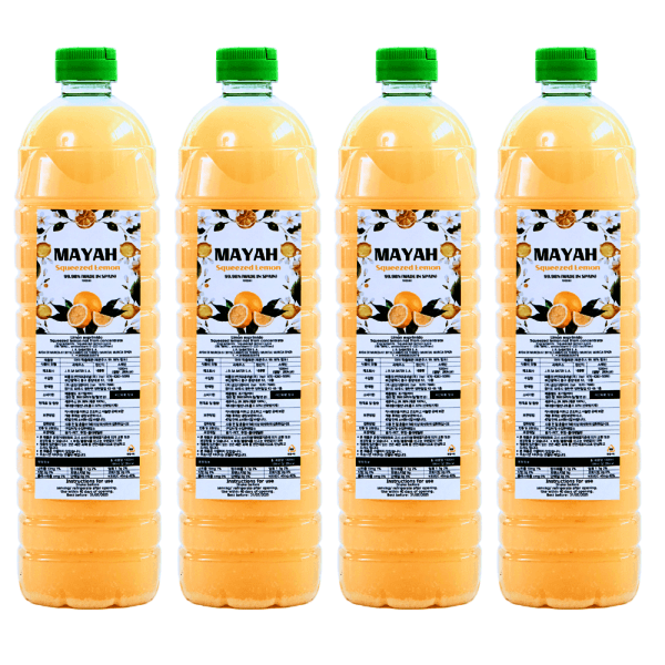 이노하우스몰 스페인직수입 NFC 착즙 레몬즙 레몬원액 1000ml x 4개