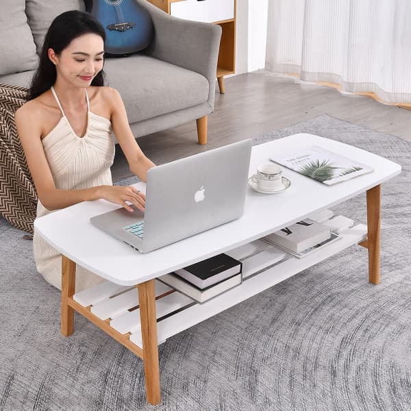 아우스 리빙원 2단 접이식테이블 선반형 좌탁 - 최저가 49,800원