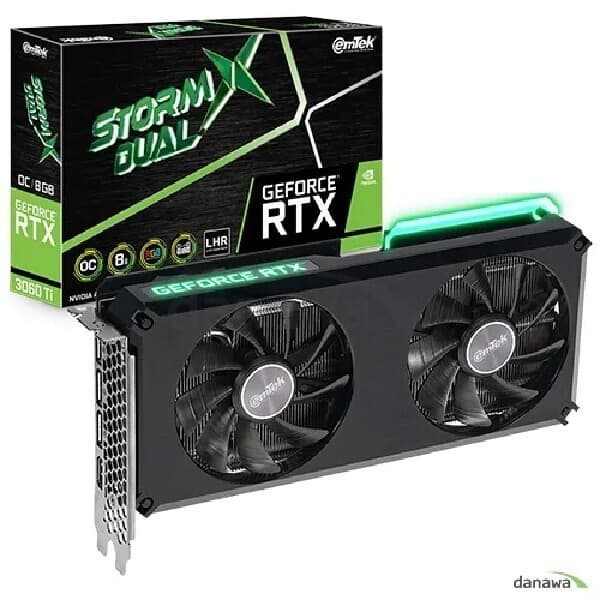 악디컴 이엠텍 지포스 RTX 3060 Ti STORM X Dual OC D6 8GB