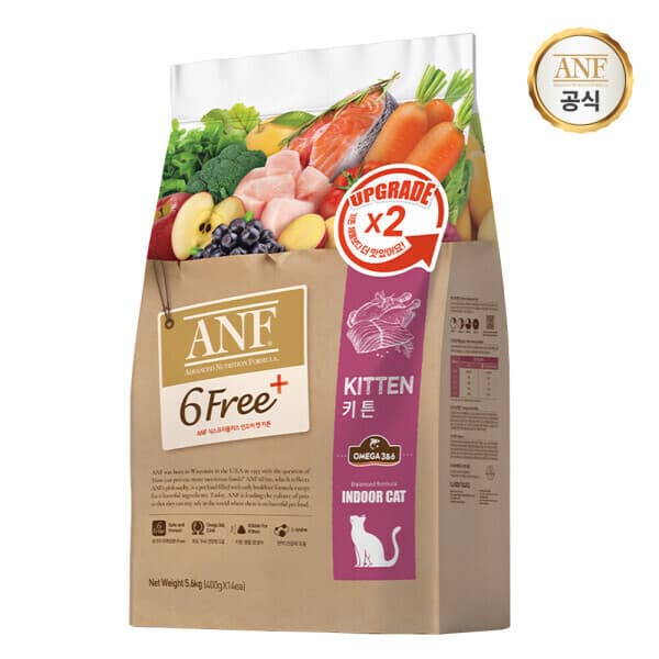 이리온MALL ANF 식스프리플러스 인도어 고양이사료 5.6kg