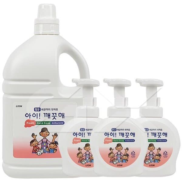 신세계몰 아이깨끗해 대용량 핸드워시 리필 손세정제 4L + 공용기 490ml 3개 - 최저가 27,740원