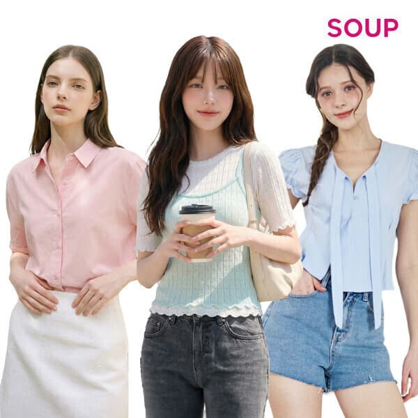 에이플로우컴퍼니 숲X비지트인뉴욕 얼리썸머 티셔츠/가디건/블라우스/원피스