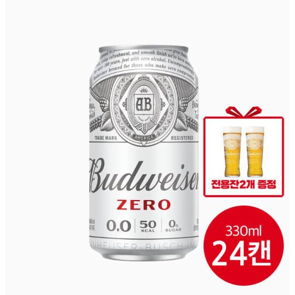 오비맥주공식스토어 버드와이저 0.0제로 330ml 24캔 - 최저가 24,000원