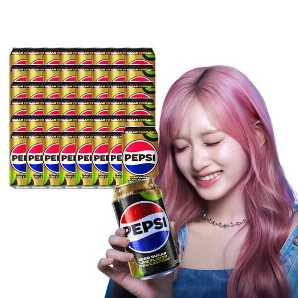 롯데칠성스타배송 펩시제로 라임 제로카페인 355ml 48캔
