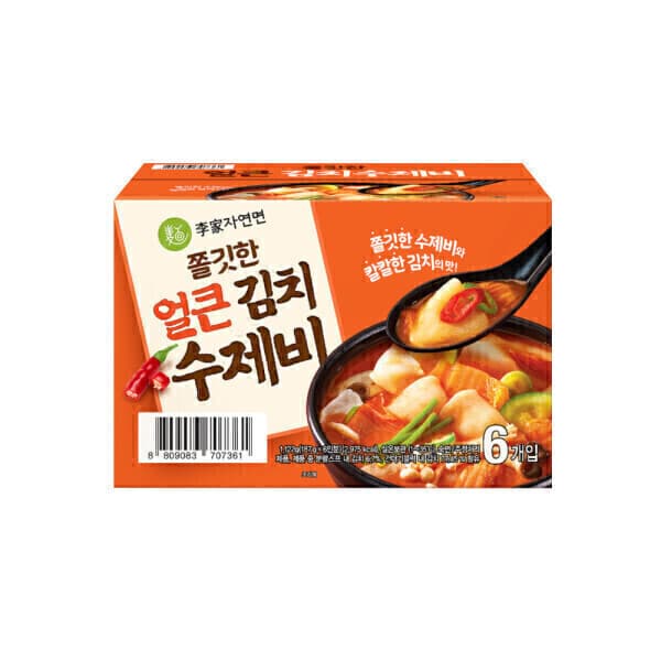 이가자연면 이가자연면 쫄깃한 얼큰 김치수제비 187g x 6