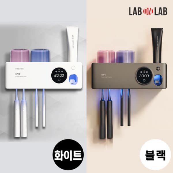 GS_SHOP_TV 랩온랩 UV히팅 무선 칫솔 4구 화이트/블랙