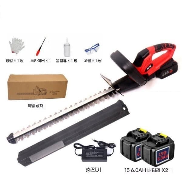 힐링나비 BOCHENG 무선 충전 전정기 헤지트리머 울타리기 4.0Ah 배터리 풀세트 - 최저가 68,900원