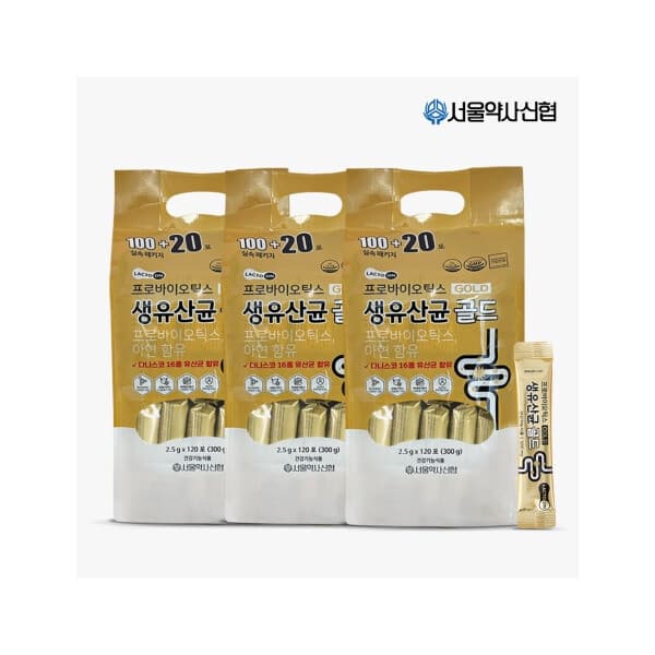 롯데아이몰 서울약사신협 프로바이오틱스 생유산균 골드 120포 3세트 900g - 최저가 33,030원