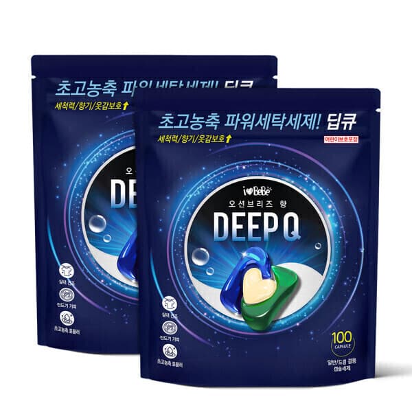 GNTCLEAN 딥큐 3in1 오션브리즈 캡슐세제 200개