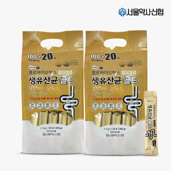롯데아이몰 서울약사신협 락토온 프로바이오틱스 생유산균 골드 120포 2세트