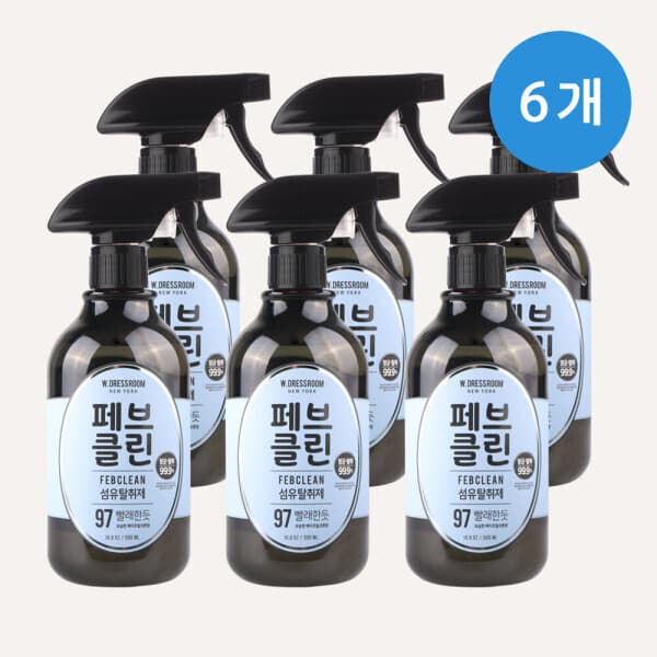 더블유드레스룸(본사) 페브클린 섬유탈취제 500ml x 6개
