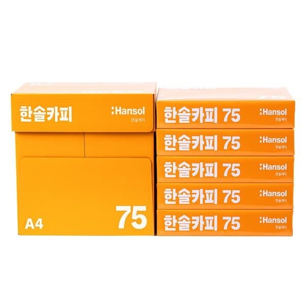 신세계몰 한솔제지 A4용지 복사용지 75g 2박스 5000매 - 최저가 39,400원