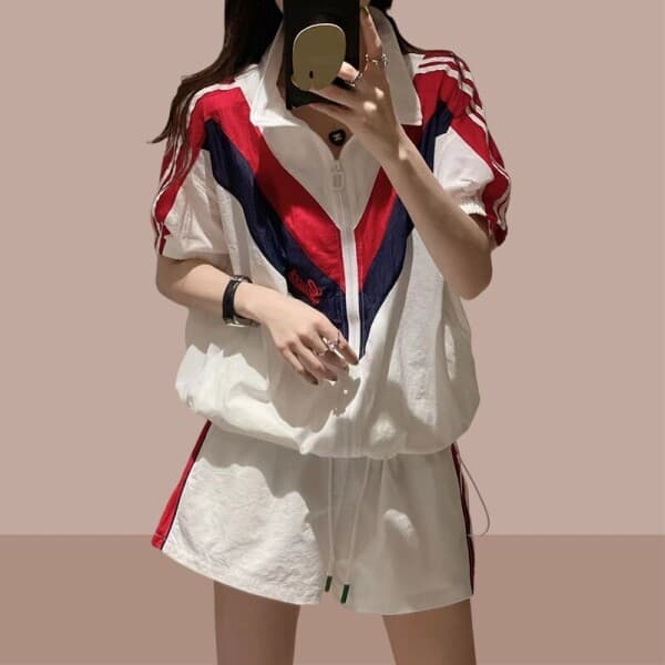 이너프5 여름 아노락세트 트레이닝 반바지 운동복 여자 여성 츄리 - 최저가 37,000원