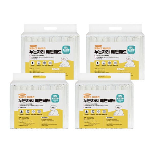 포포벨라 누는자리 강아지 배변패드 76x60 중형 50g 50매x4팩 - 최저가 42,900원