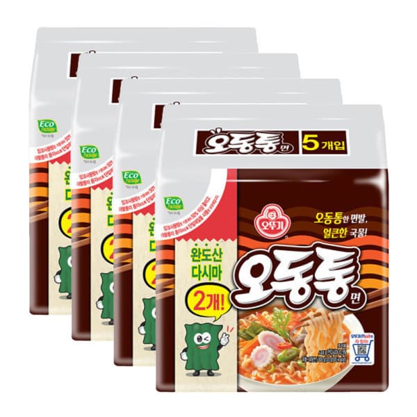 오뚜기스타배송 오뚜기 오동통면 5개입 4팩 - 최저가 15,220원