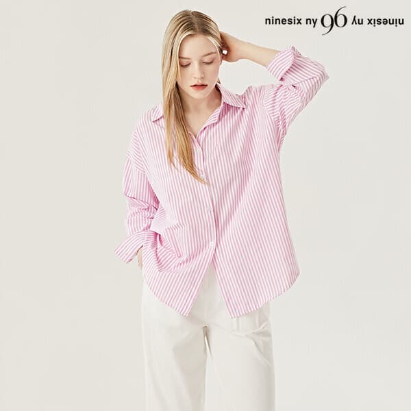 DS패션 데일리 스트라이프 카라 박스핏 셔츠 NO1BA019L0