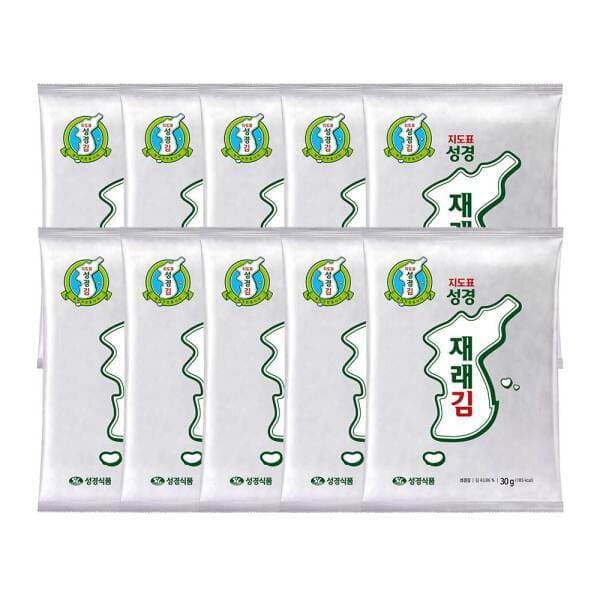 롯데아이몰 지도표성경 김 재래 전장김 30g x 10봉 - 최저가 17,190원