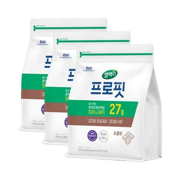W쇼핑TV홈쇼핑 셀렉스 프로핏 초콜릿 파우더 파우치 1035g 3팩 - 최저가 189,000원