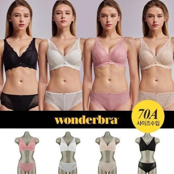 GS_SHOP_TV 원더브라 레이스 풀커버리지 브라팬티 4세트 - 최저가 89,900원