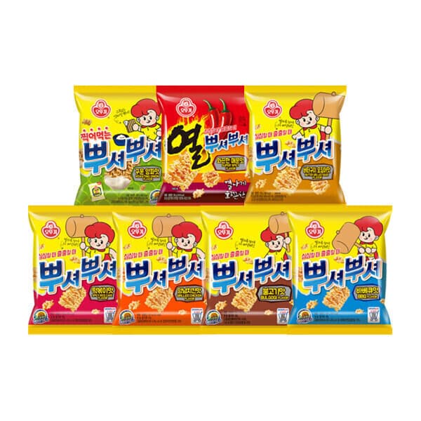 오뚜기mall 오뚜기 뿌셔뿌셔 떡볶이맛/양념치킨맛/바베큐맛/불고기맛 90g 12+12 골라담기