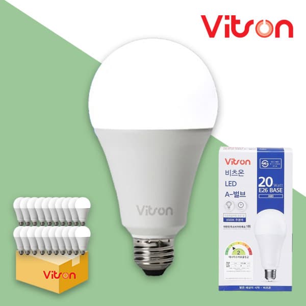 마루툴스 비츠온 LED 벌브 20W A80 E26소켓 주광색 6500K