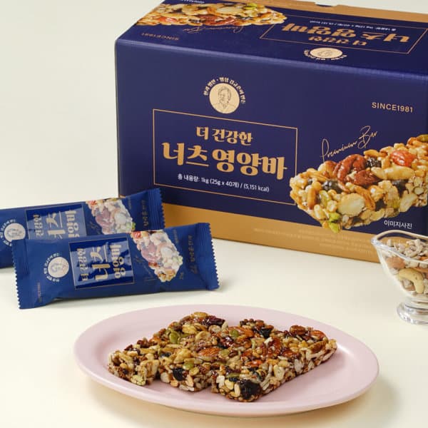 신세계라이브쇼핑 김규흔 한과 더 건강한 너츠 영양바 40개입