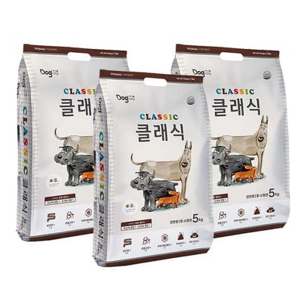 엔젤룩스 도그랑 클래식 5kg x 3개 강아지 사료 - 최저가 36,140원