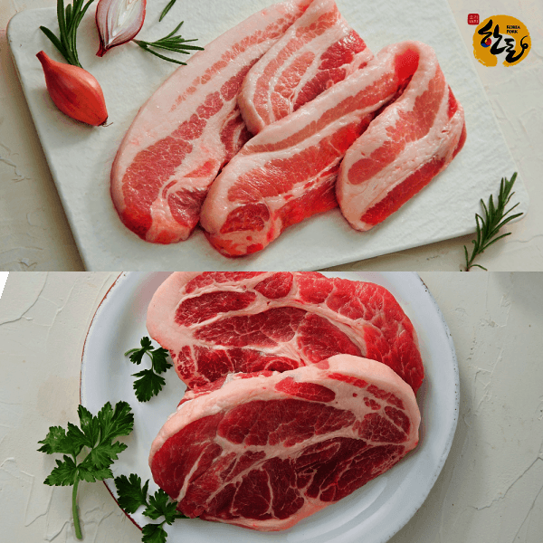 육류도가 육류도가 한돈 삼겹살 500g+목살 500g (총 1KG) - 최저가 58,800원