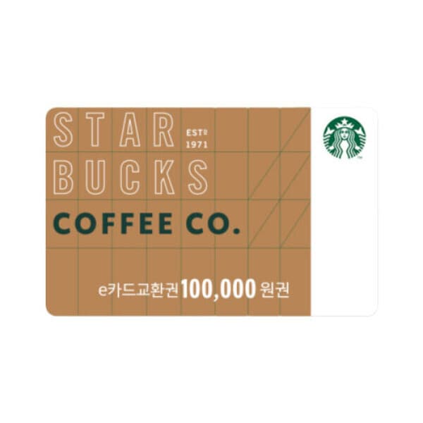 기프티쇼(Giftishow) 스타벅스 e카드 10만원 교환권 - 최저가 100,000원