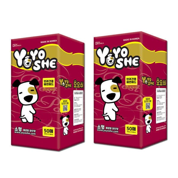 oneallkorea 요요쉬 배변패드 플로랄와인향 소형 50매 X 2개 - 최저가 31,100원