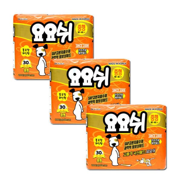 oneallkorea 요요쉬 배변패드 플로랄와인향 중형 30매 X 3개 - 최저가 46,700원