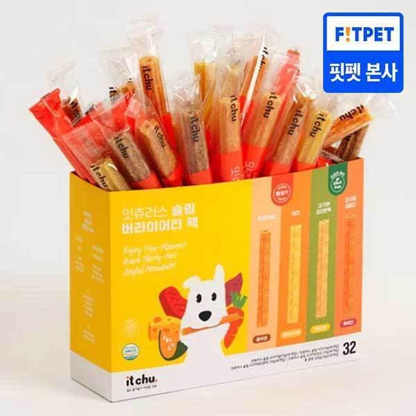 핏펫 핏펫 덴탈껌 잇츄러스 슬림 버라이어티팩 32개입+32개입 강아지 간식