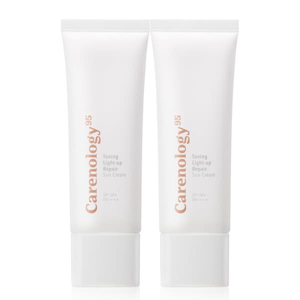 케어놀로지95 케어놀로지 토닝 라이트업 리페어 선크림 SPF50+ PA++++ 45ml 2개 핑크톤업 - 최저가 32,000원